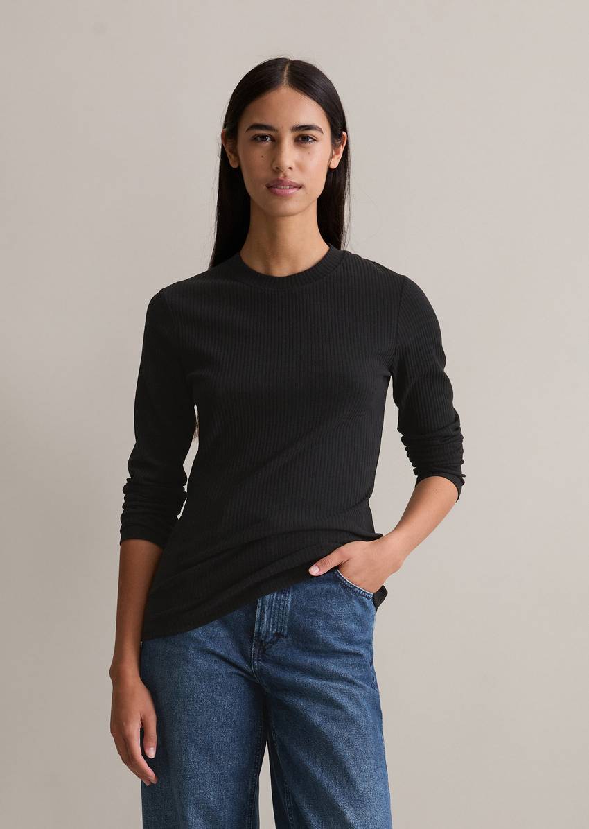 Longsleeve slim made from ribbed jersey
