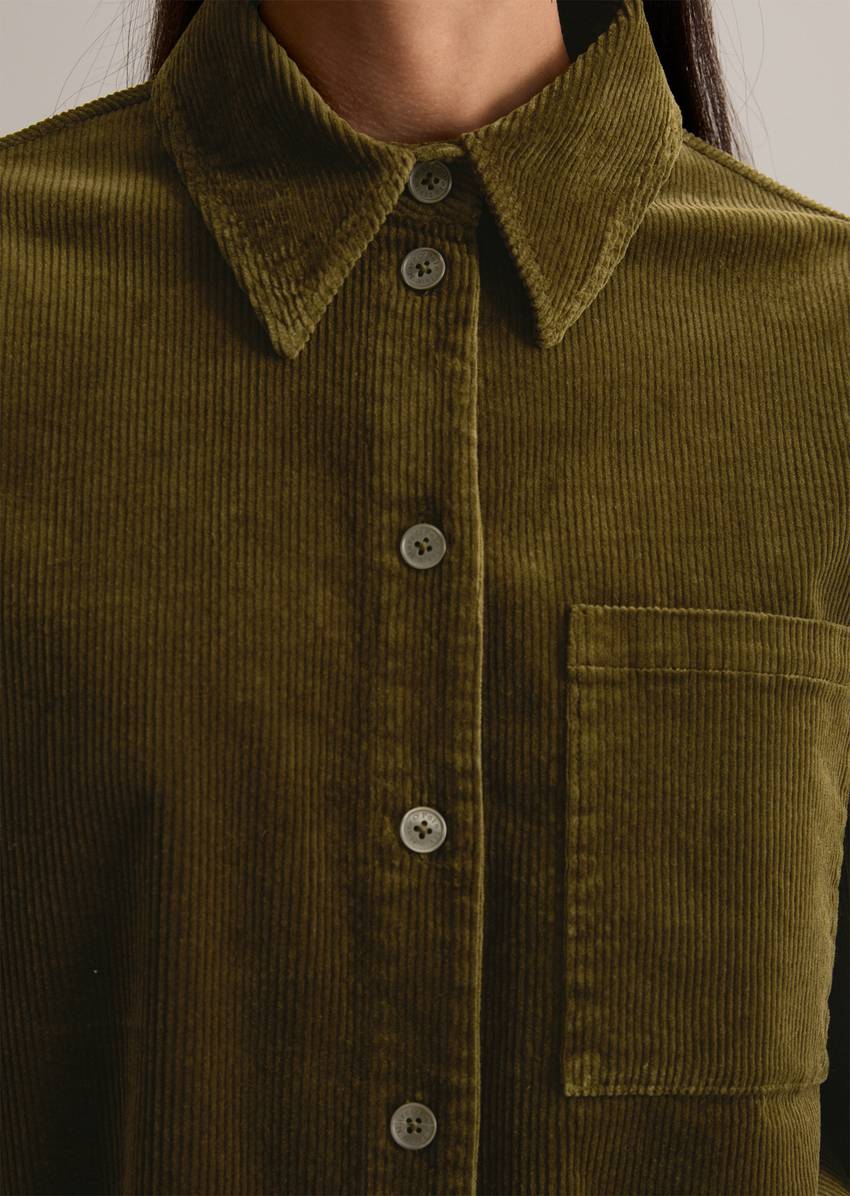 Relaxed blouse made from medium-weight corduroy stretch