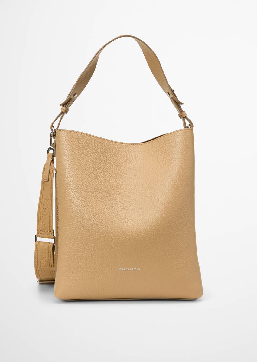 Hobo bag medium made from grained cowhide