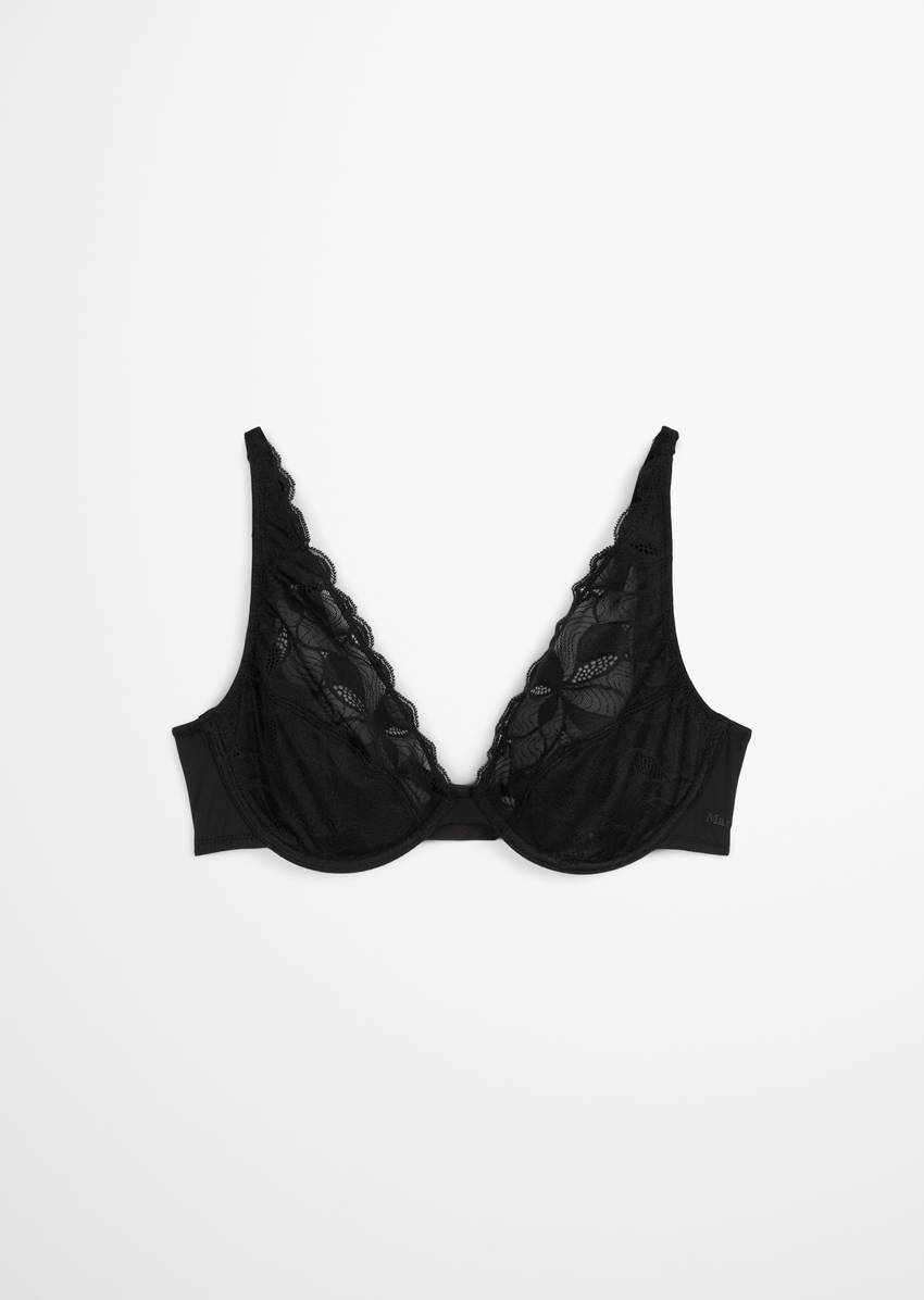 Underwired bra with underwire and lace