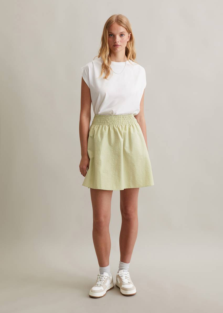 Flared skirt made from an organic cotton mix