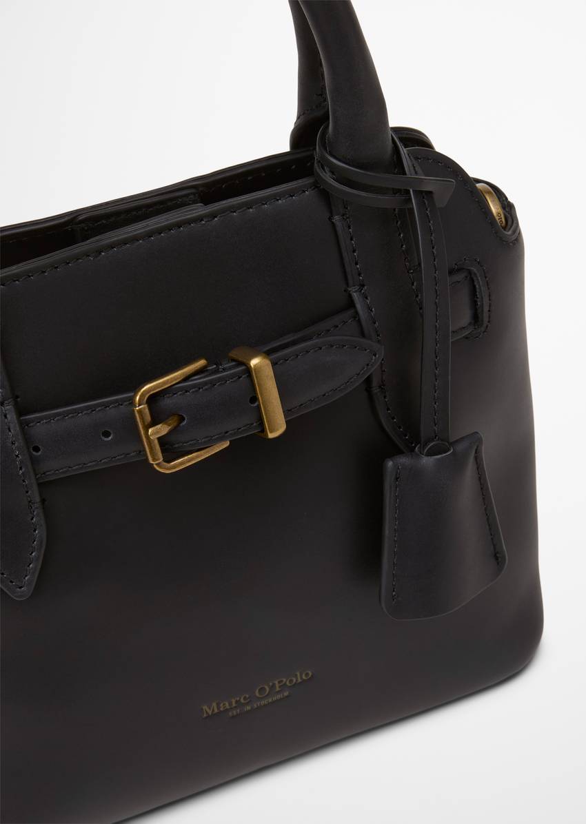 Crossbody bag small made from fine cowhide