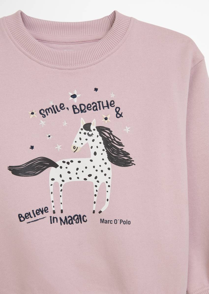KIDS-GIRLS sweatshirt with print and embroidery