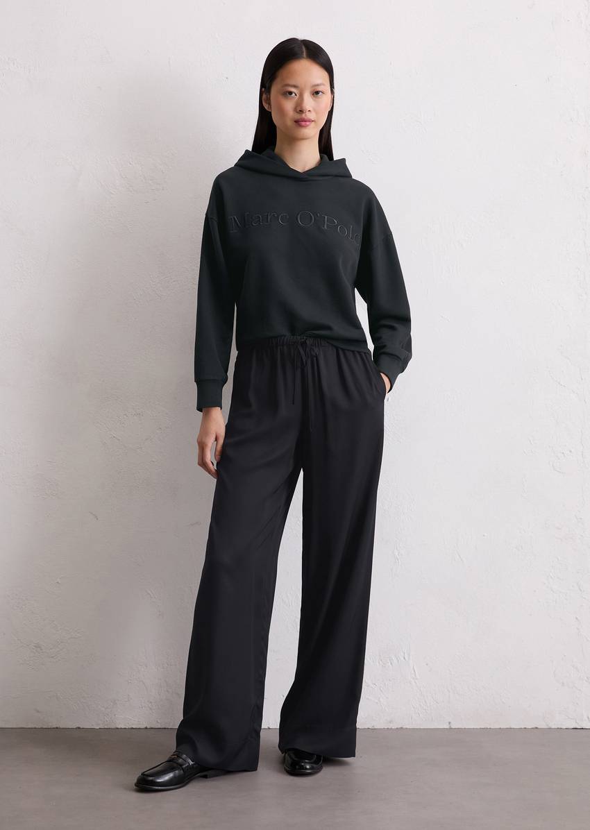 Logo hooded sweatshirt relaxed made from organic cotton