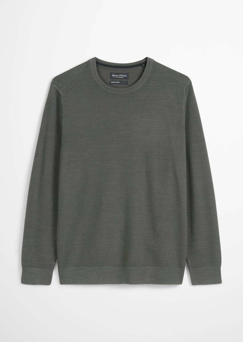 Sweater regular made from organic cotton piqué