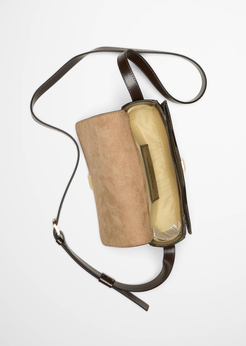 Shoulder bag small with elegant hinged clasp