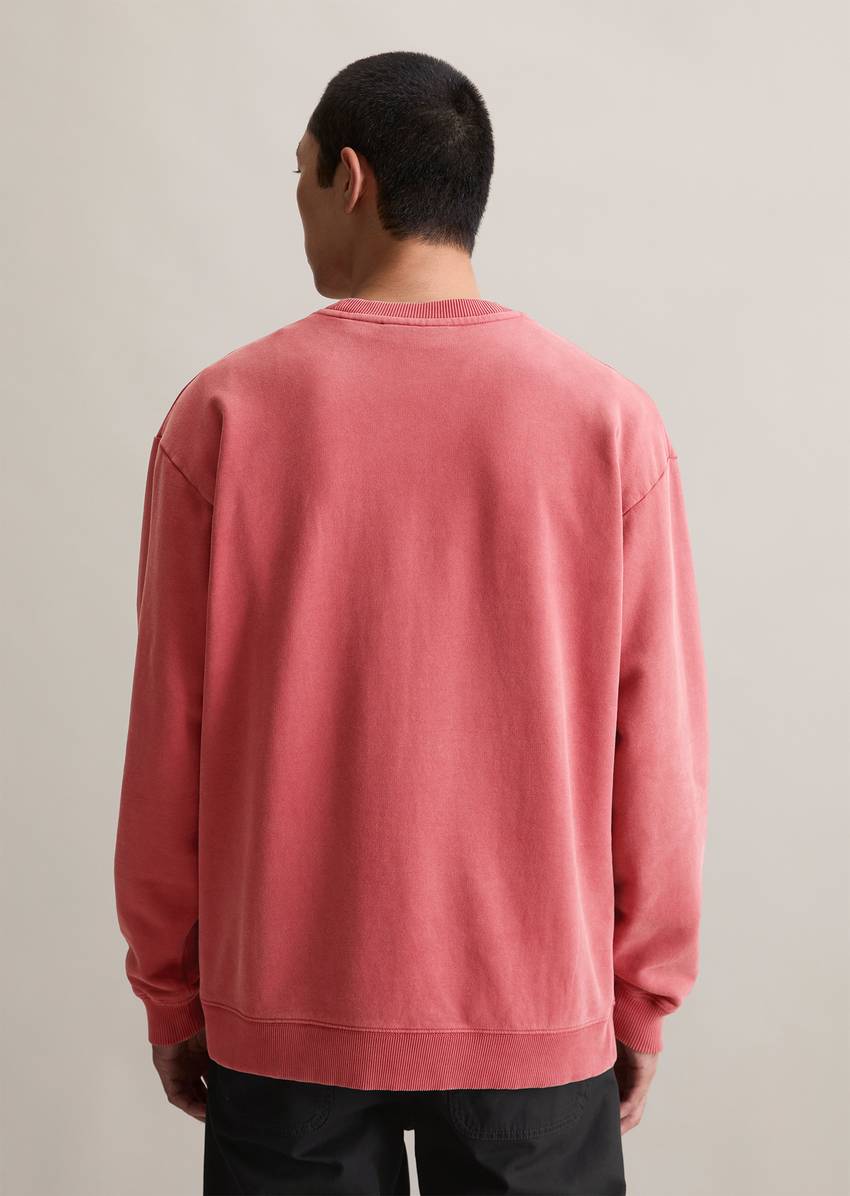 Relaxed sweatshirt made from soft-touch organic cotton
