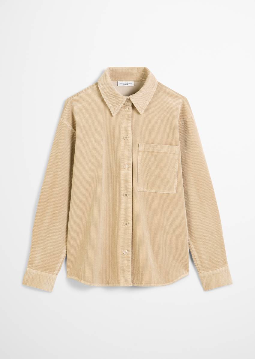 Relaxed blouse made from medium-weight corduroy stretch