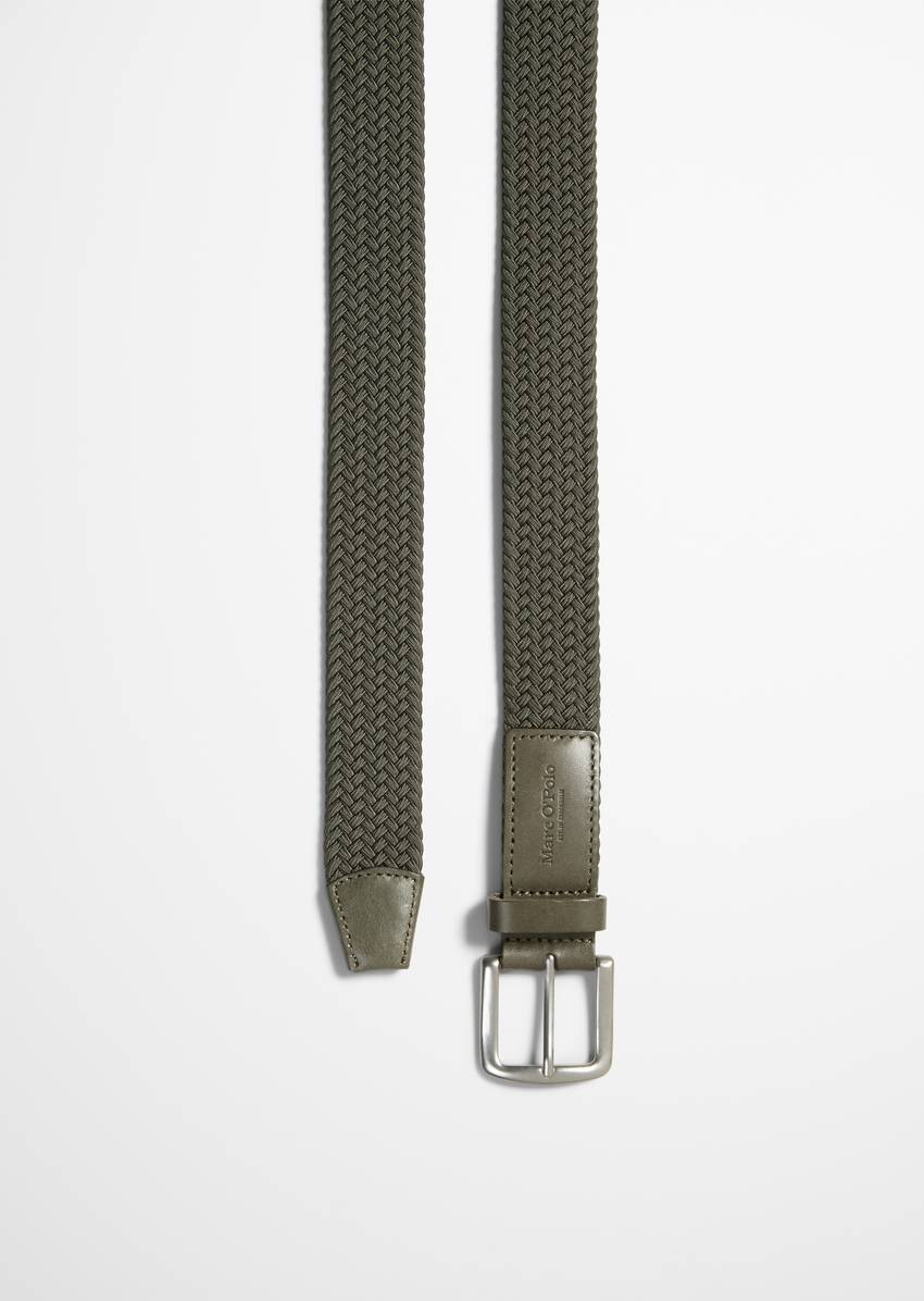 Braided belt Made from elastic recycled material