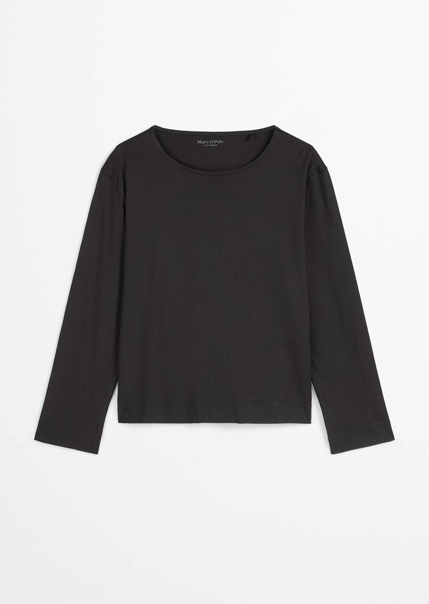 Long-sleeved lounge shirt made from organic cotton jersey