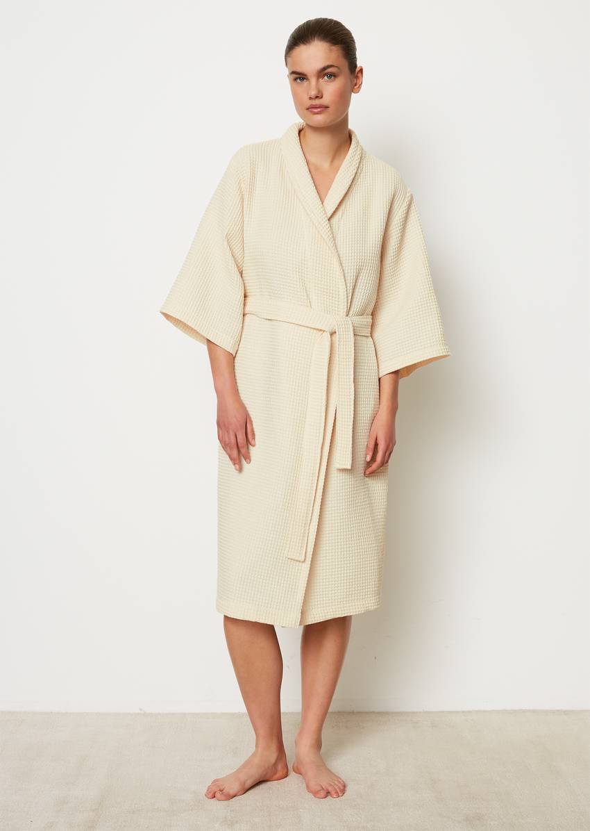 Ladies' bathrobe model Essential from waffle piqué
