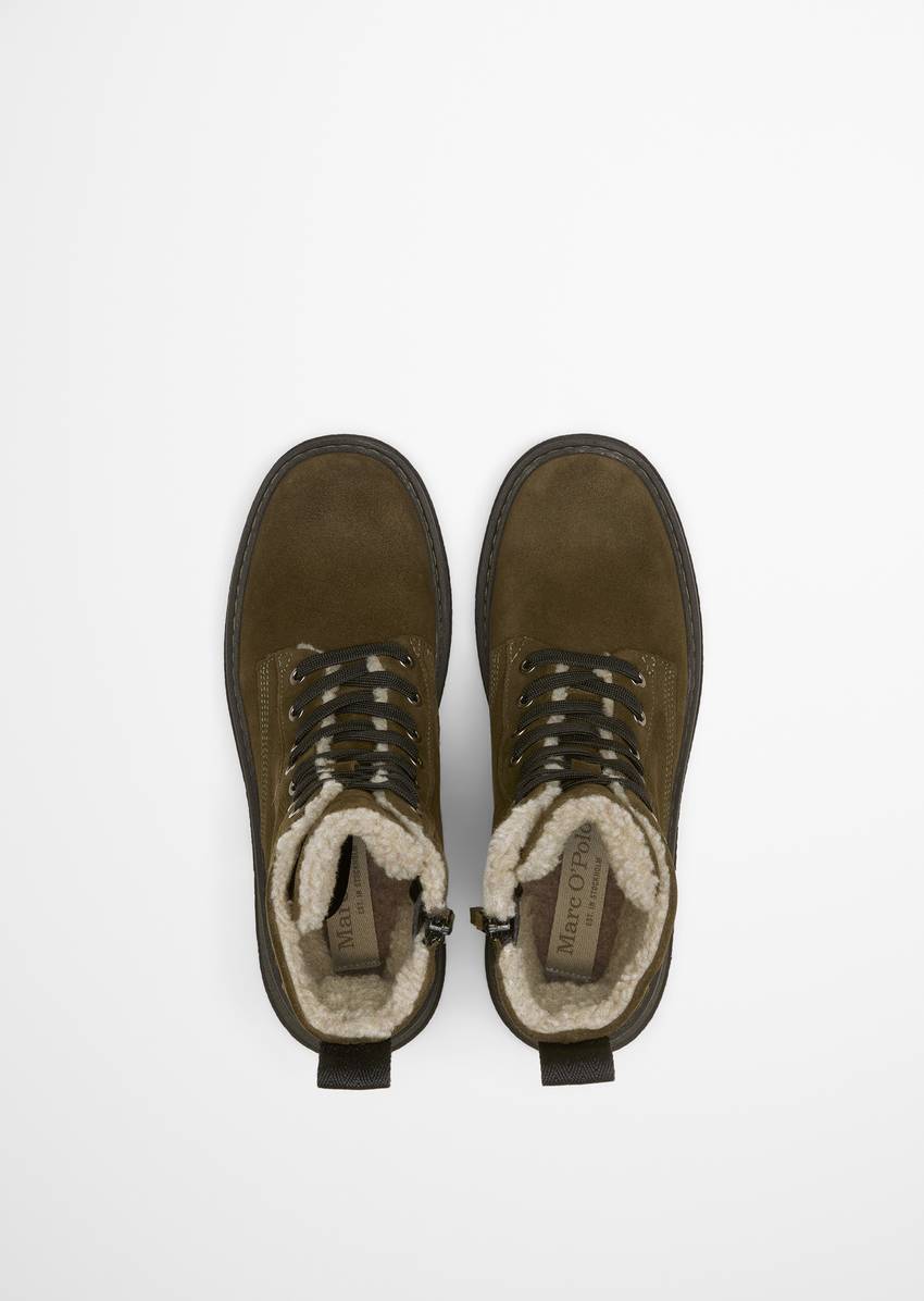 Lace-up boots model Elisa with inside zipper