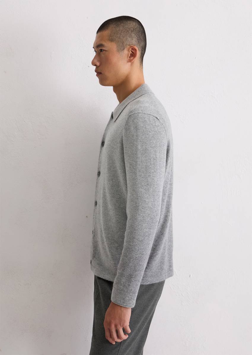 Shirt cardigan regular made from the finest cashmere