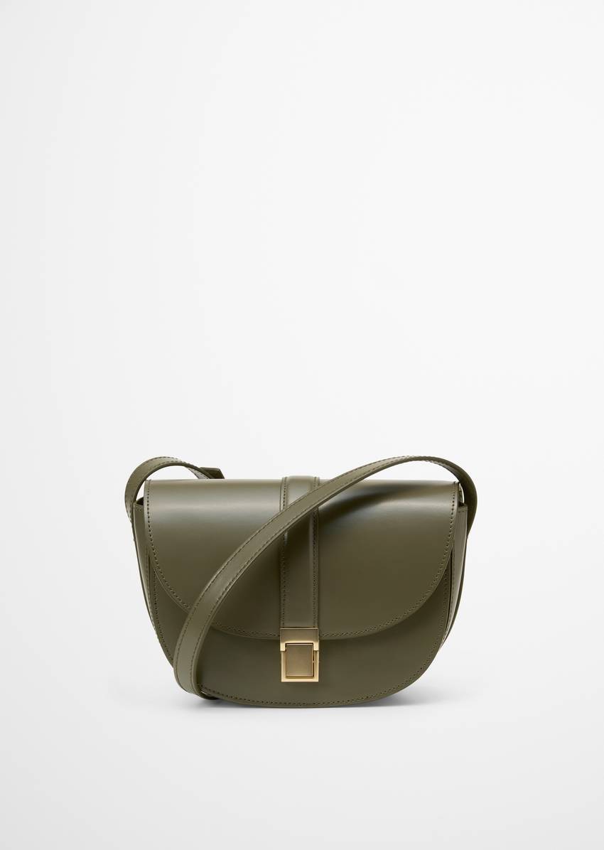 Shoulder bag small with elegant hinged clasp