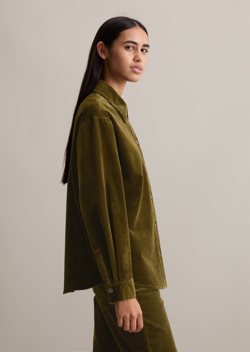 Relaxed blouse made from medium-weight corduroy stretch