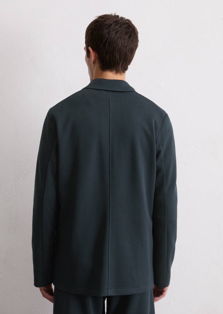 Jersey blazer shaped made from an organic cotton blend