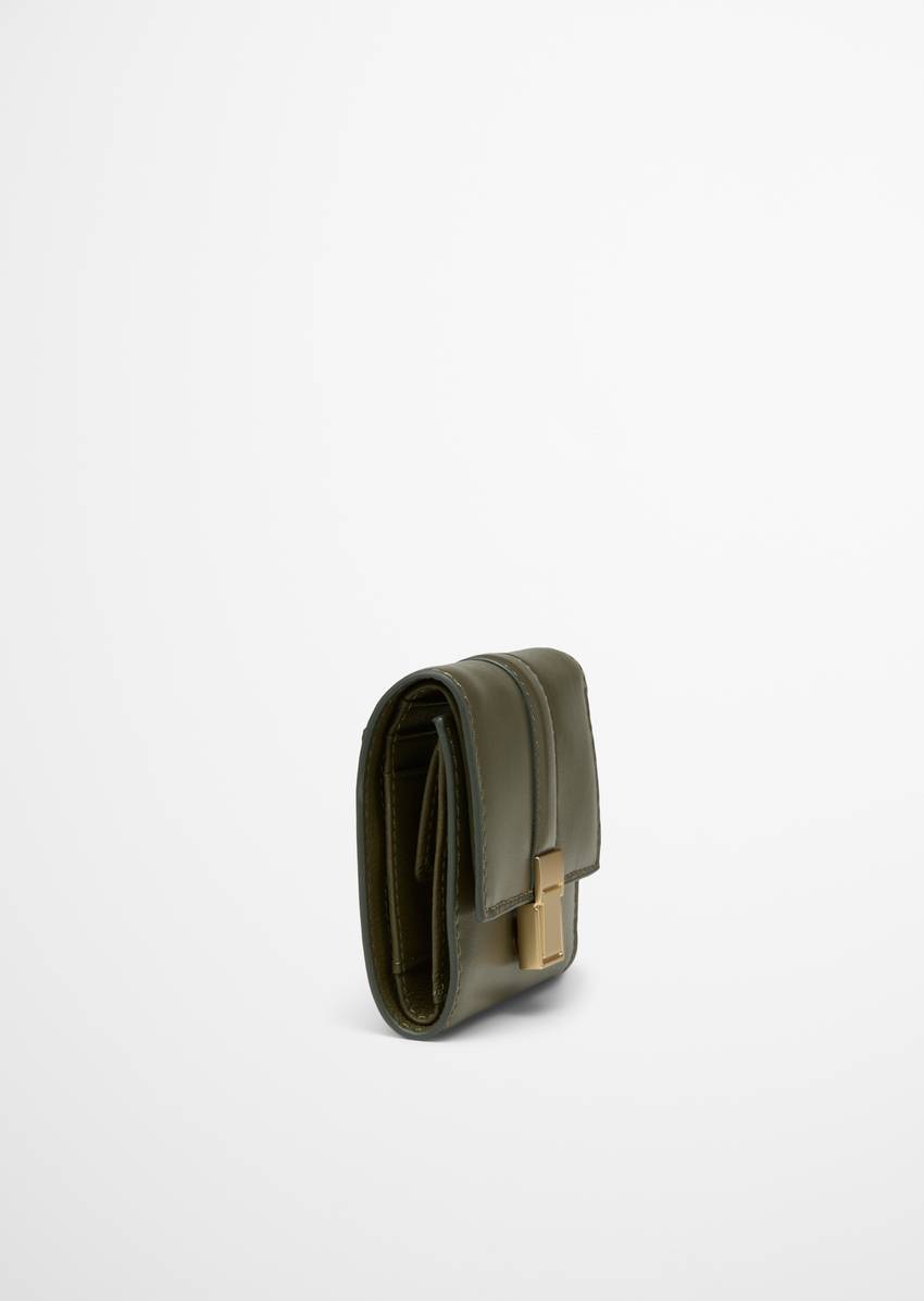 Combination wallet small made from fine lambskin