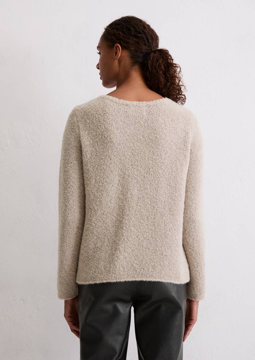 Bouclé sweater regular made from a virgin wool/alpaca wool mix