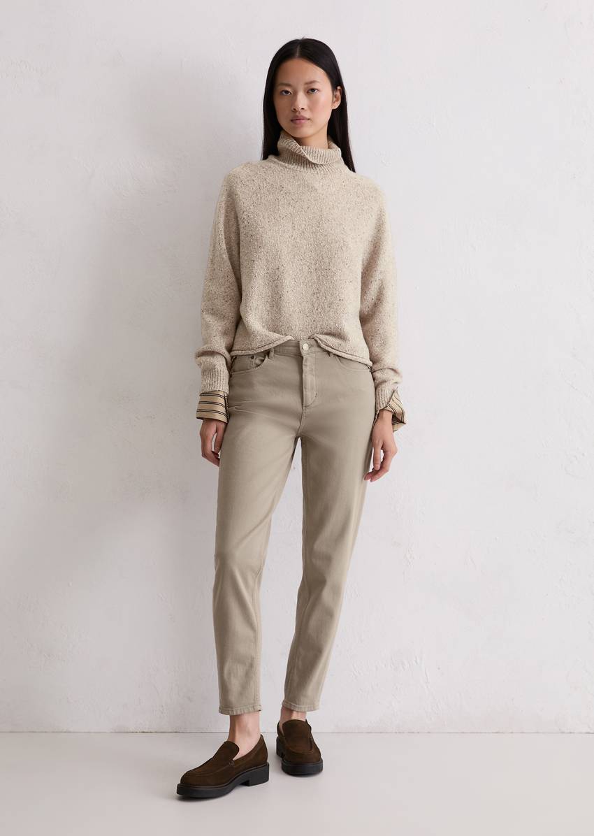 Tweed sweater regular made from a virgin wool mix