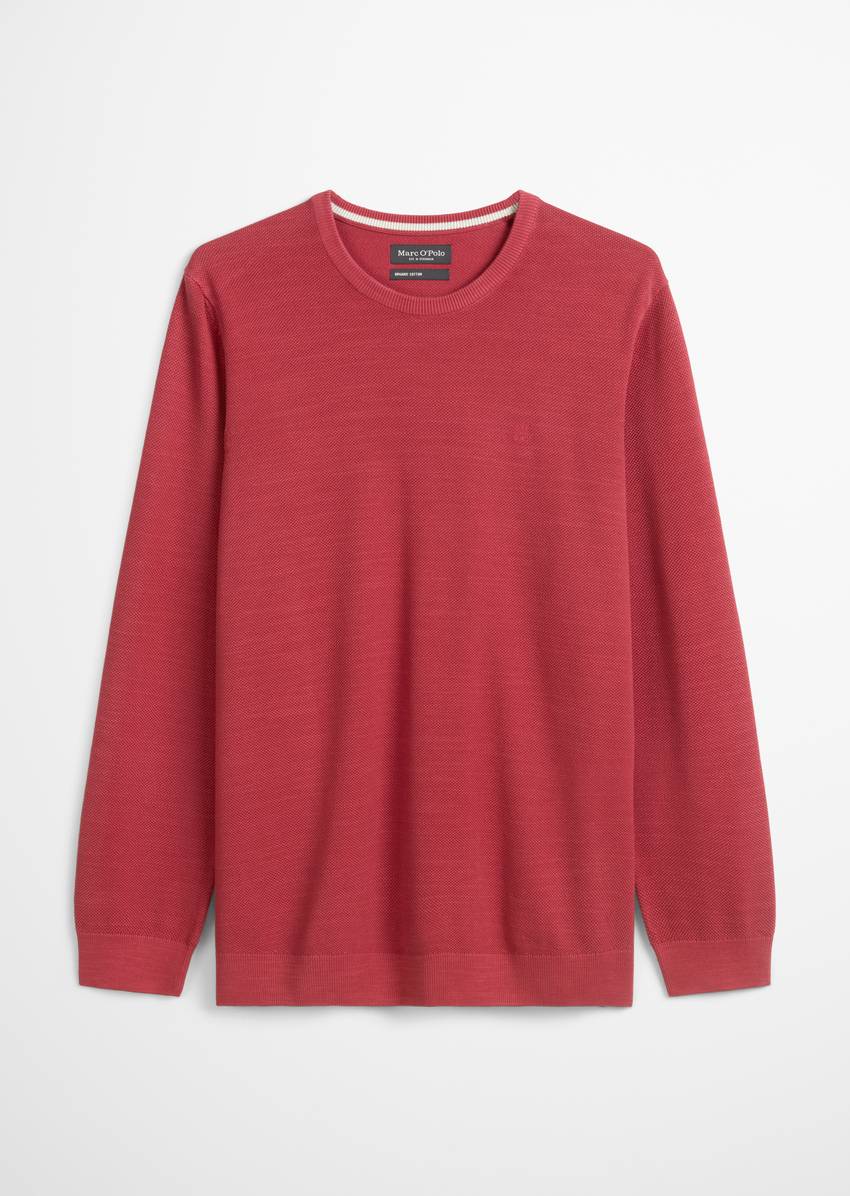 Sweater regular made from organic cotton piqué