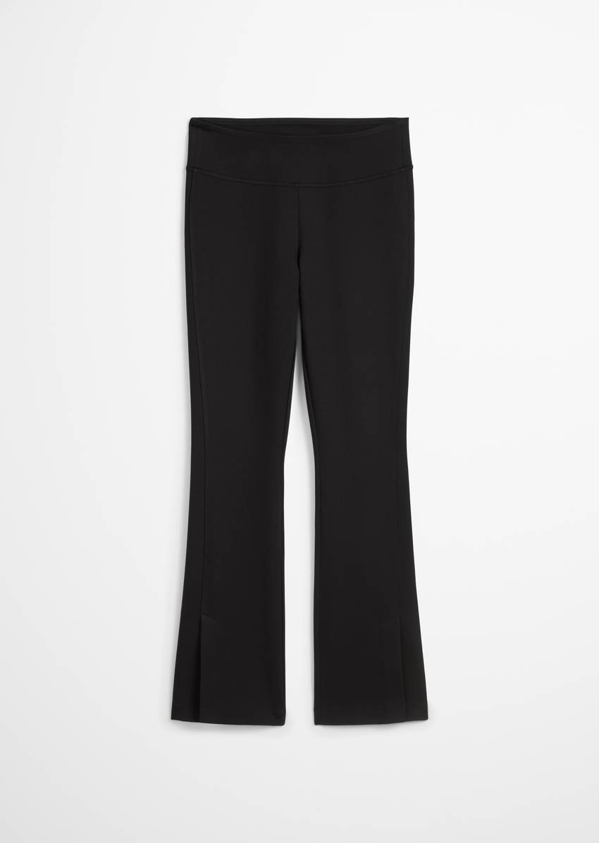 Relaxed jersey pants with wide waistband