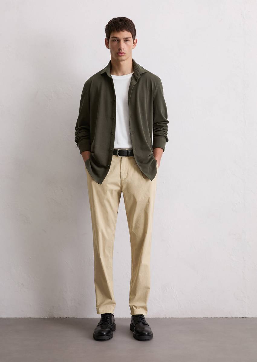 Shirt shaped made from organic cotton piqué