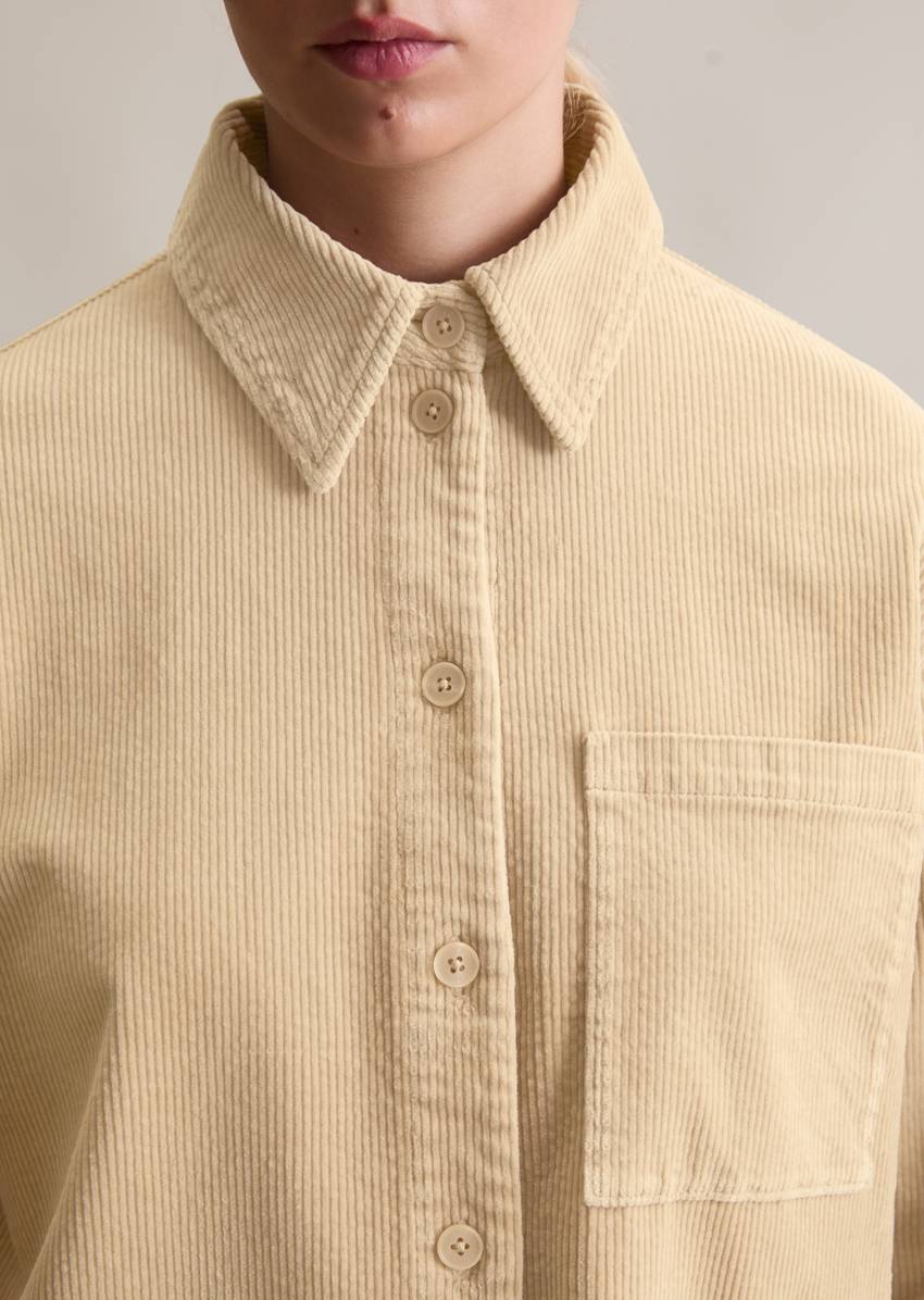 Relaxed blouse made from medium-weight corduroy stretch