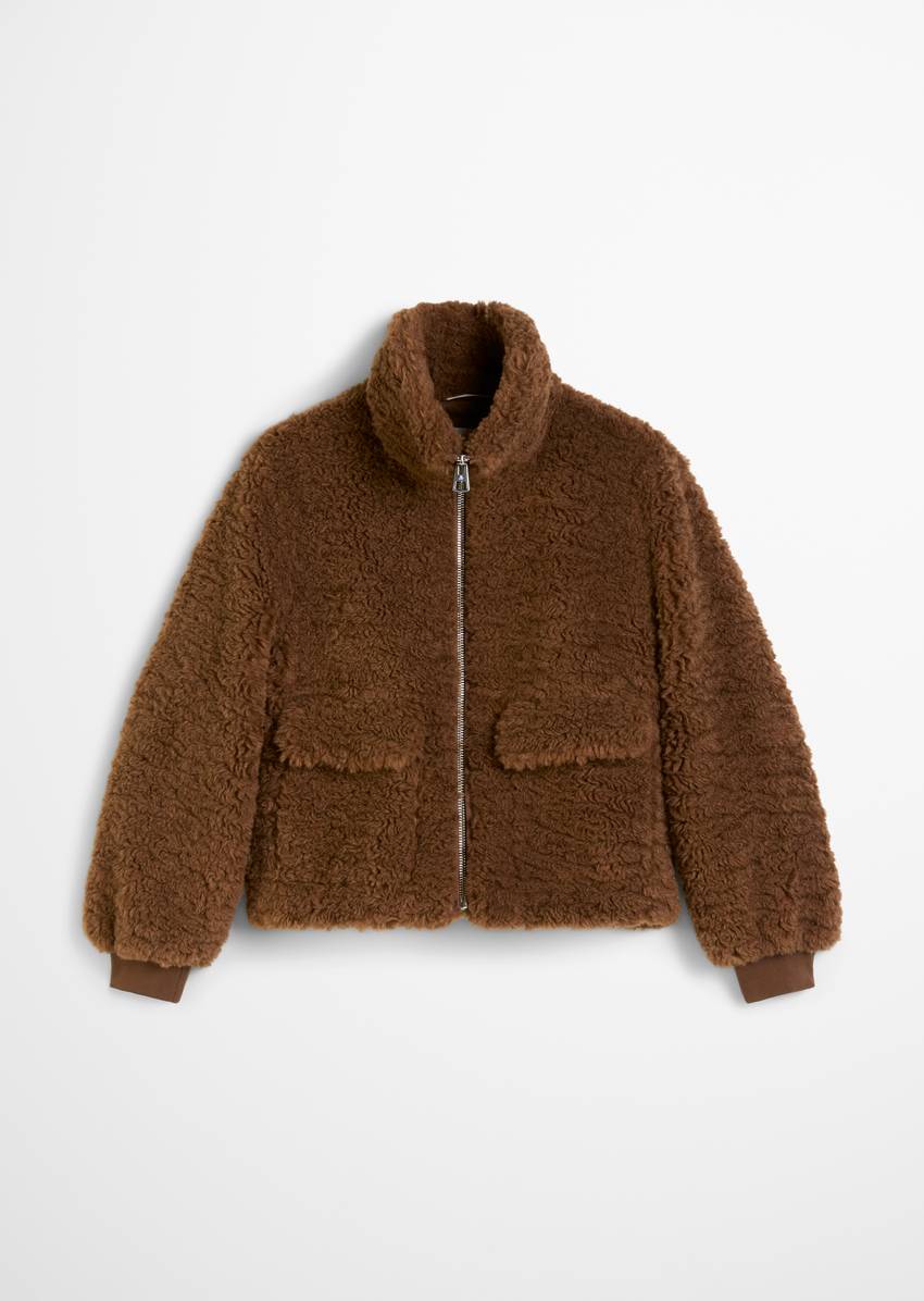 Teddy jacket regular made from recycled polyester