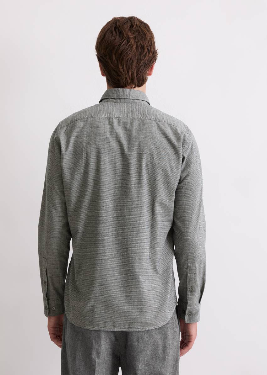 Regular shirt made from organic cotton flannel