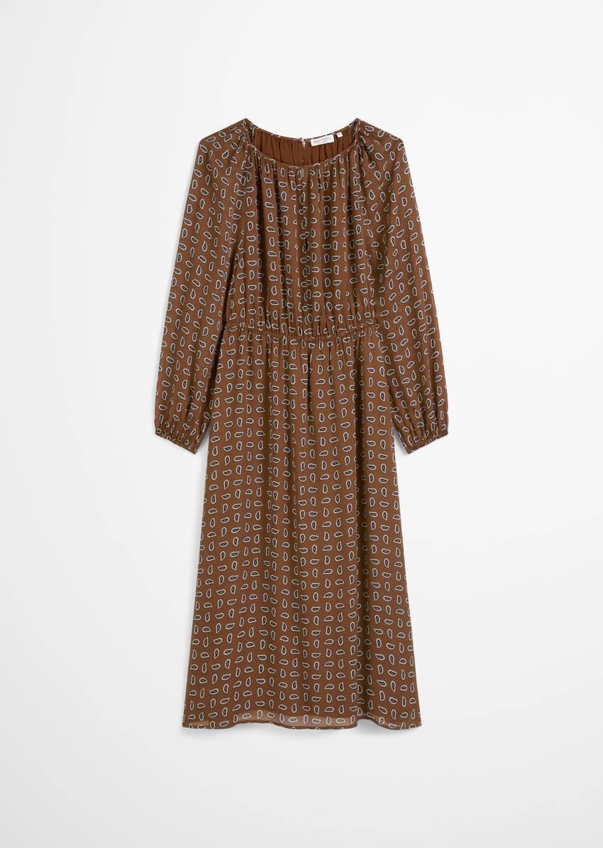 Dress relaxed made from viscose crepe