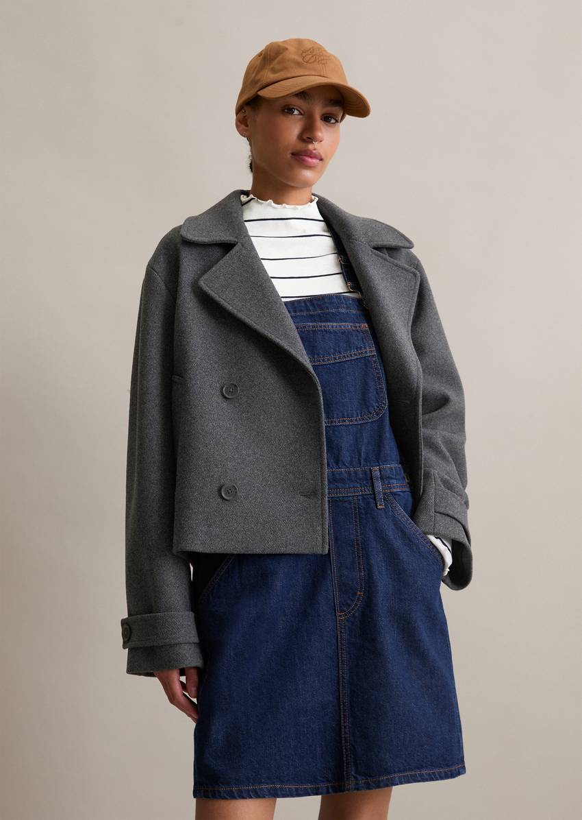 Caban jacket relaxed with recycled wool