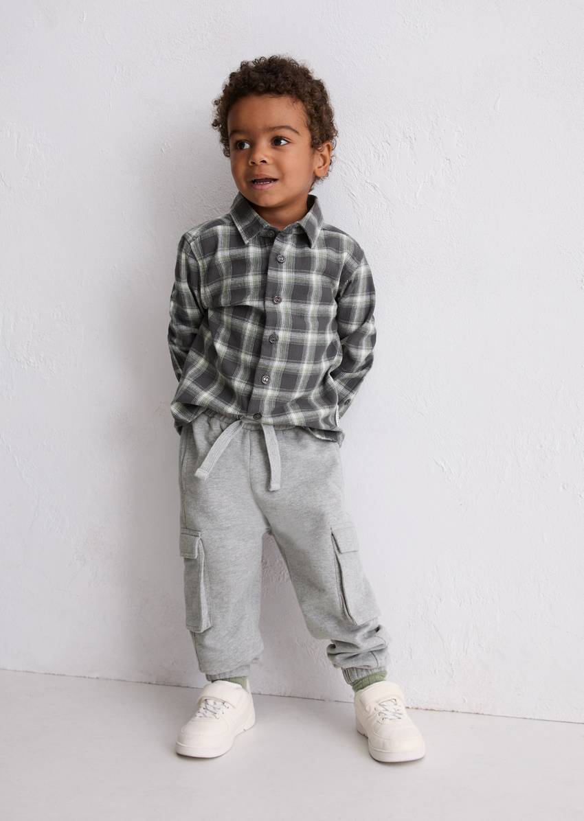 KIDS-BOYS cargo sweatpants made from pure organic cotton