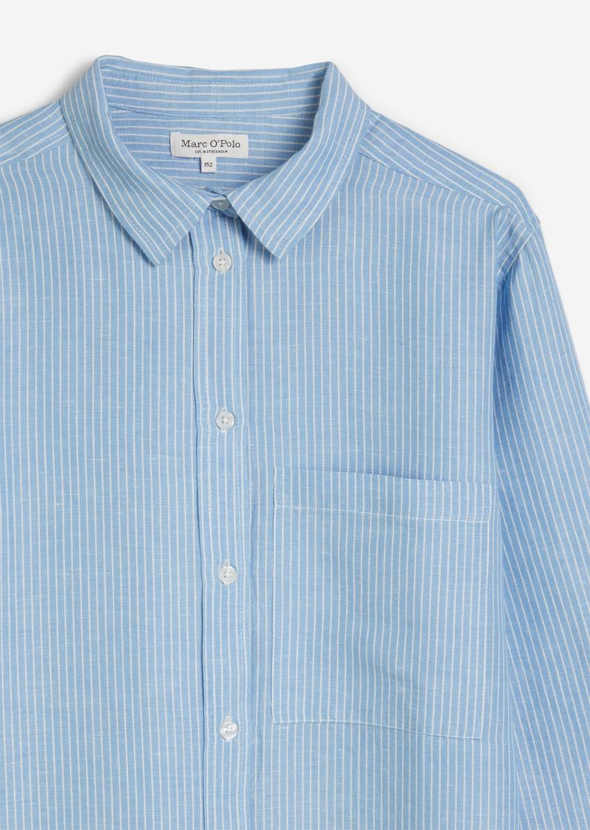 TEENS-GIRLS shirt dress made from linen and organic cotton