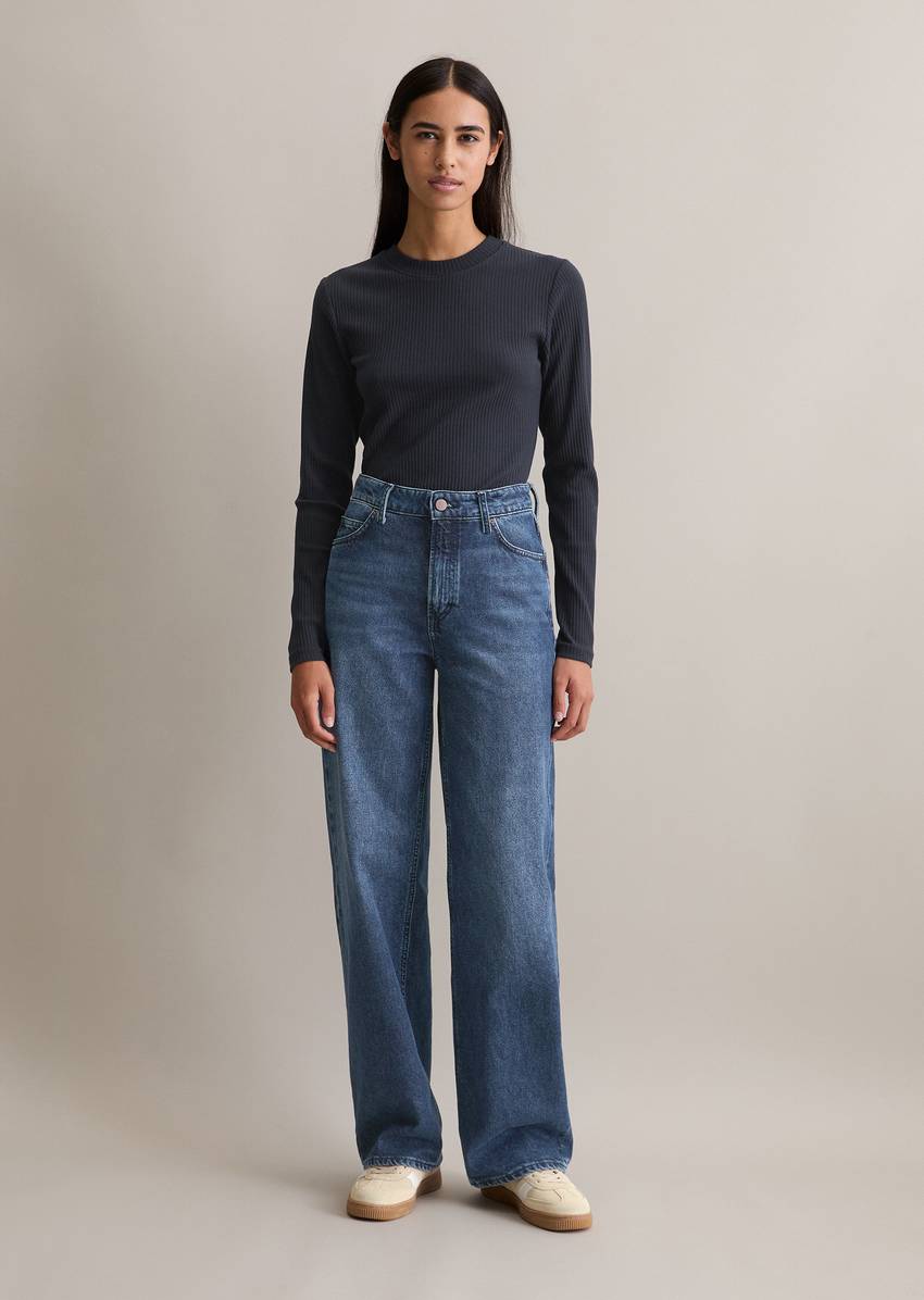 Longsleeve slim made from ribbed jersey