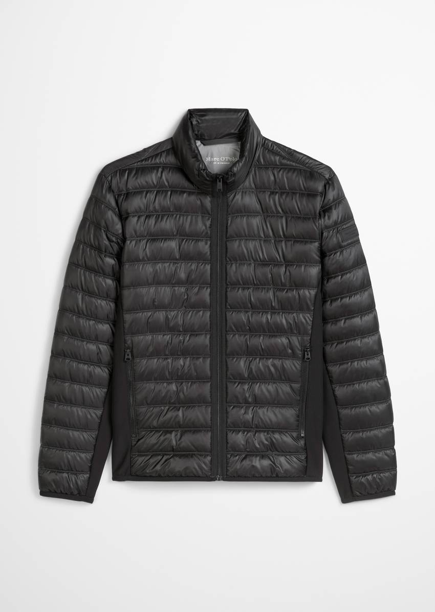 Quilted jacket regular with softshell inserts