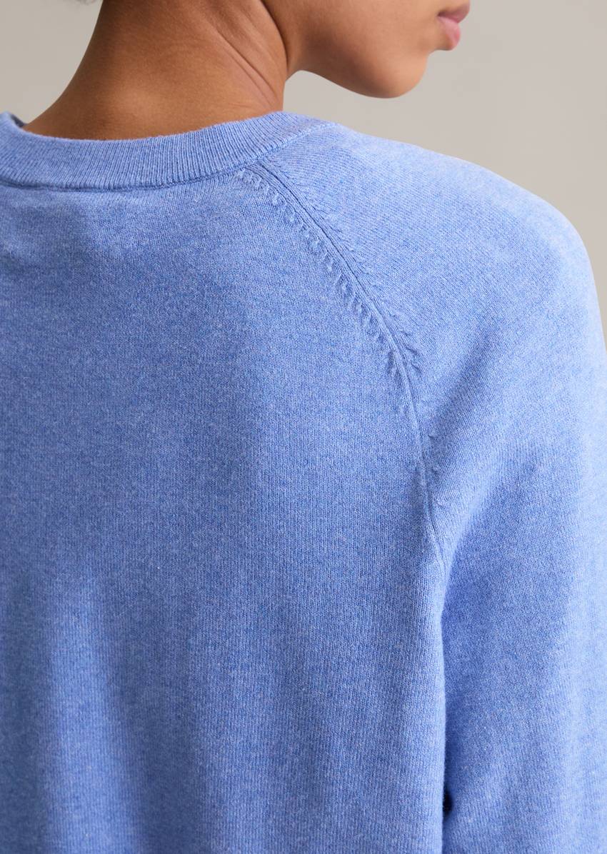 Knitted sweater regular made from soft cotton stretch