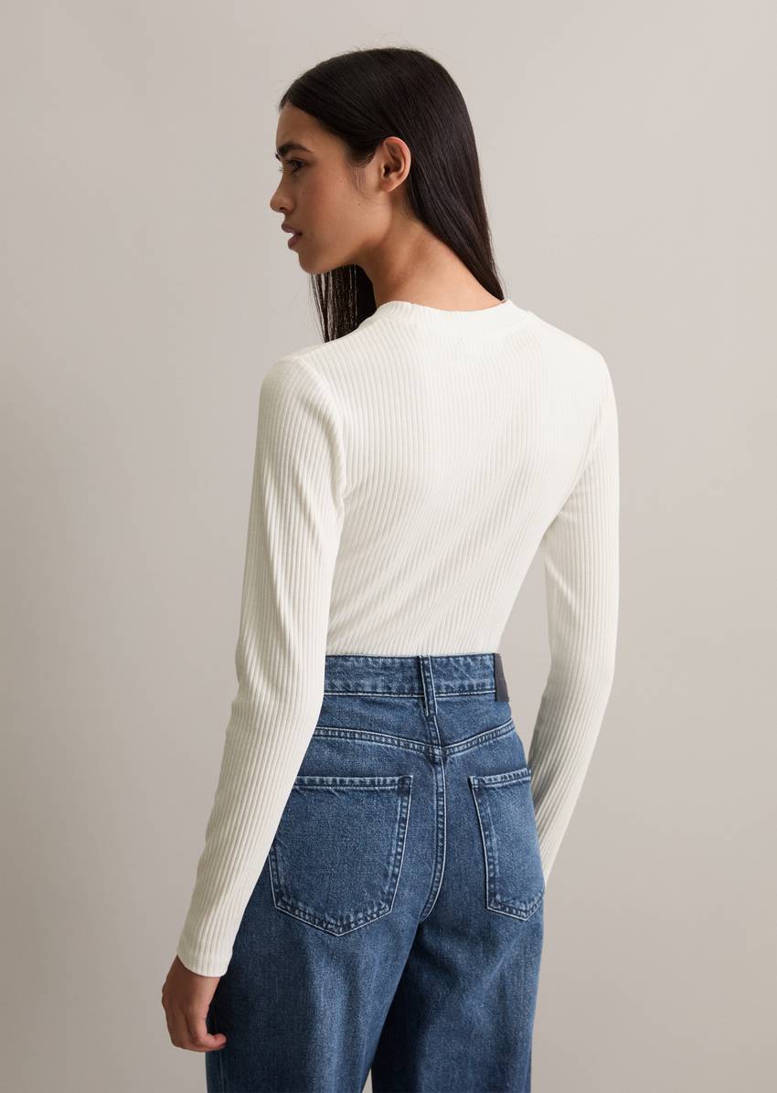 Longsleeve slim made from ribbed jersey