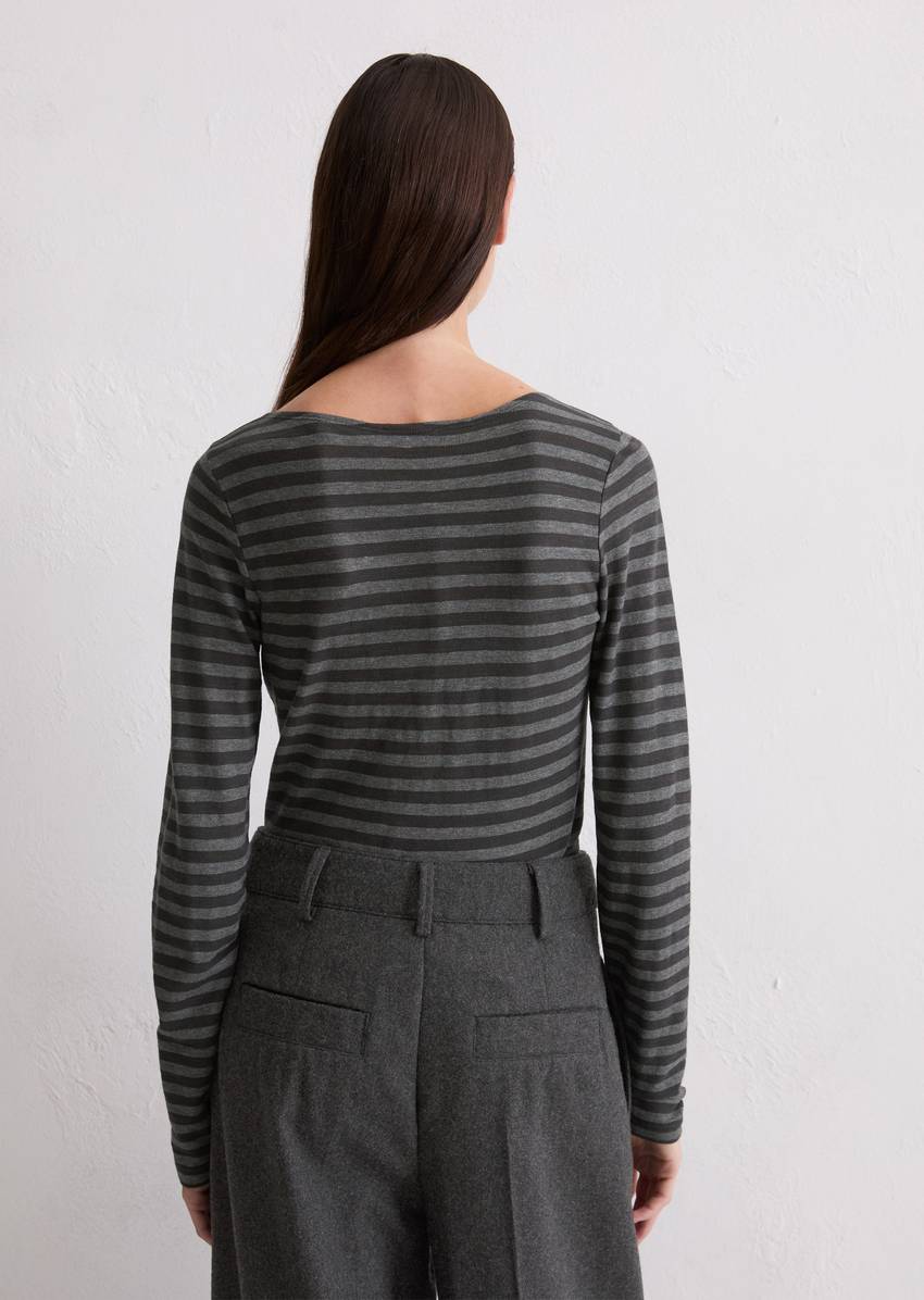 Striped longsleeve regular made from slub jersey