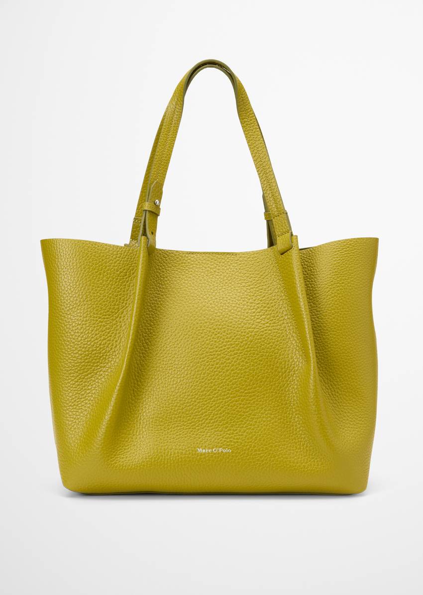 Shopper medium made from grained cowhide