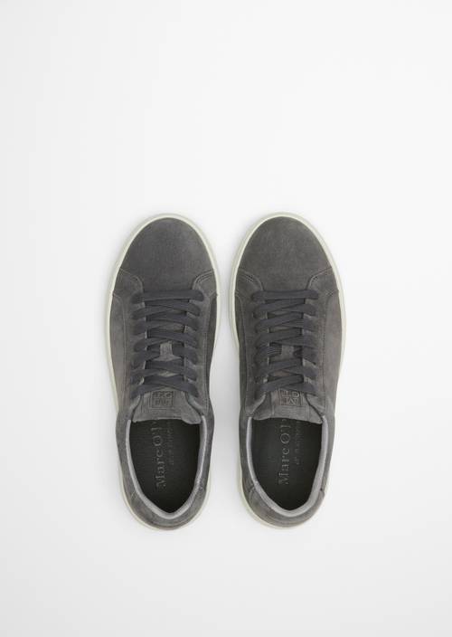 Cup sole sneaker made from soft suede