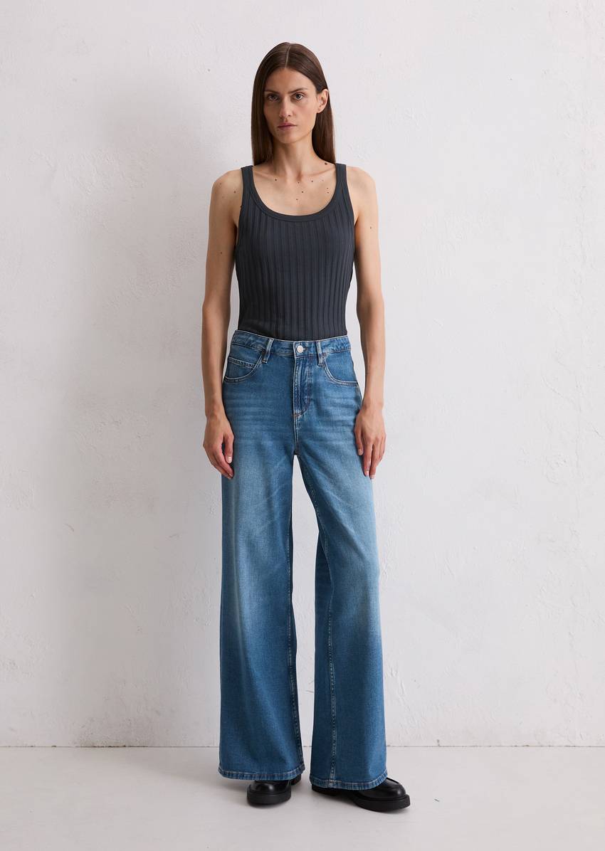 Jeans model Lania wide made from organic cotton-lyocell stretch