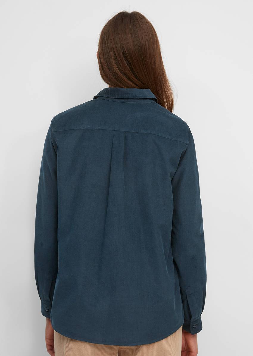 Blouse in velvety corduroy quality