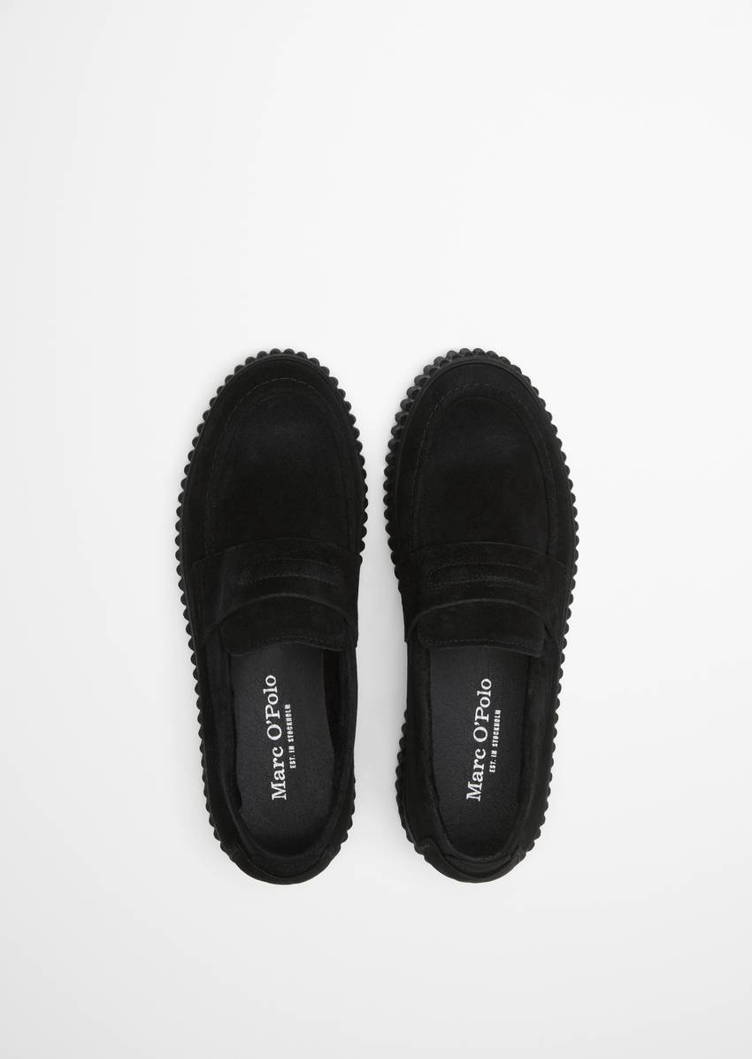 Penny loafer model Bianca with fluffy warm lining