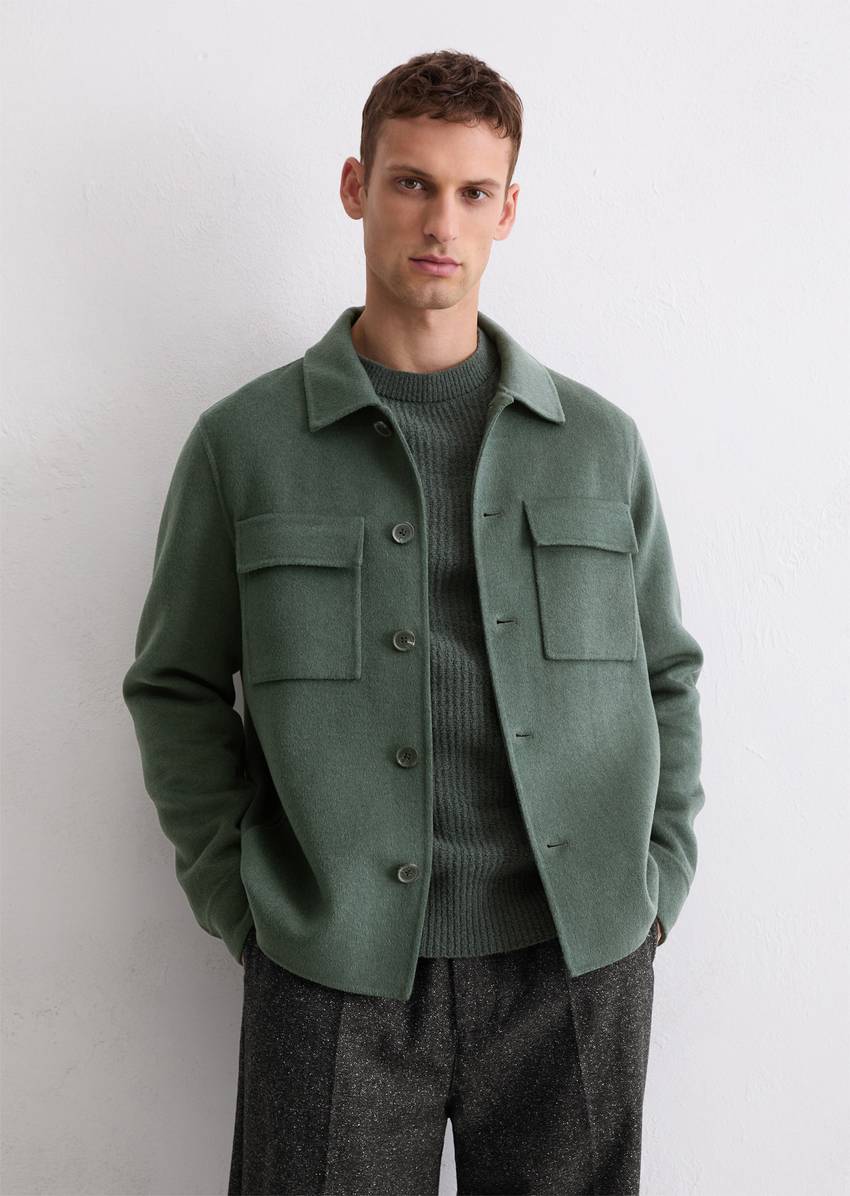 Shirt jacket regular Made from a high-quality sheep's wool mix