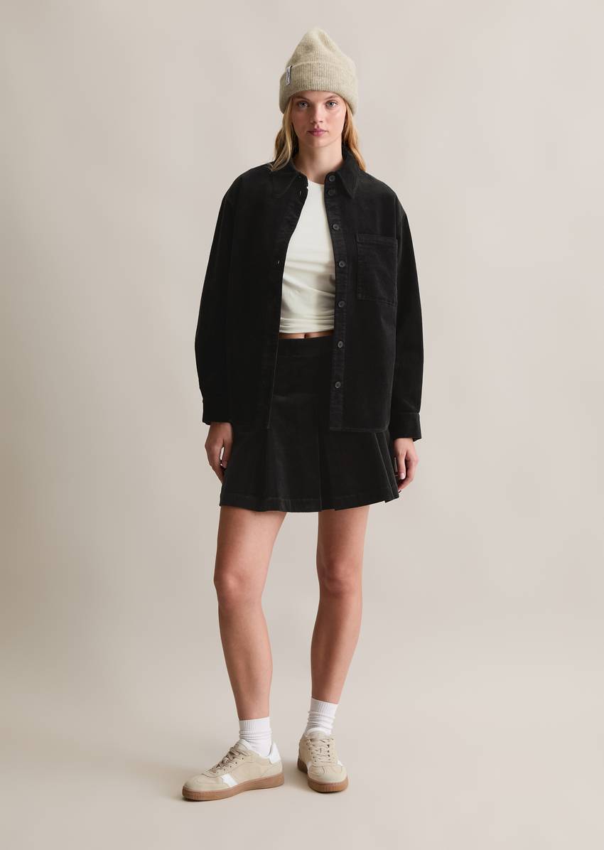 Relaxed blouse made from medium-weight corduroy stretch