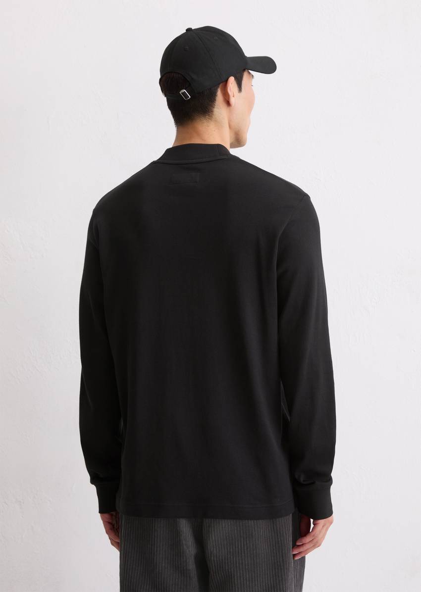DfC stand-up collar longsleeve regular made from heavyweight organic cotton jersey