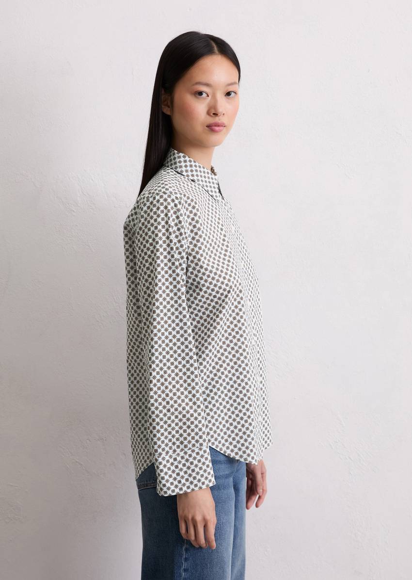 A-shape blouse made from papertouch poplin