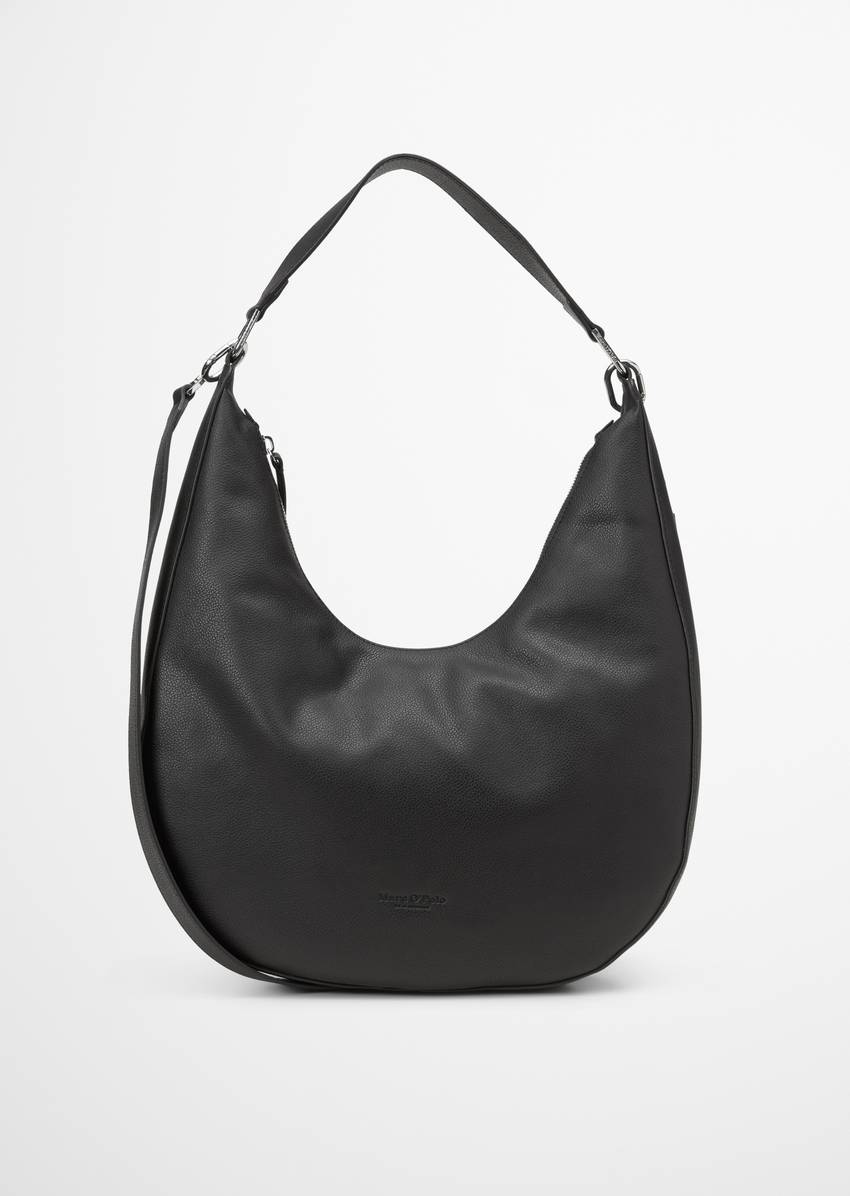 Hobo bag medium made from finely grained cowhide