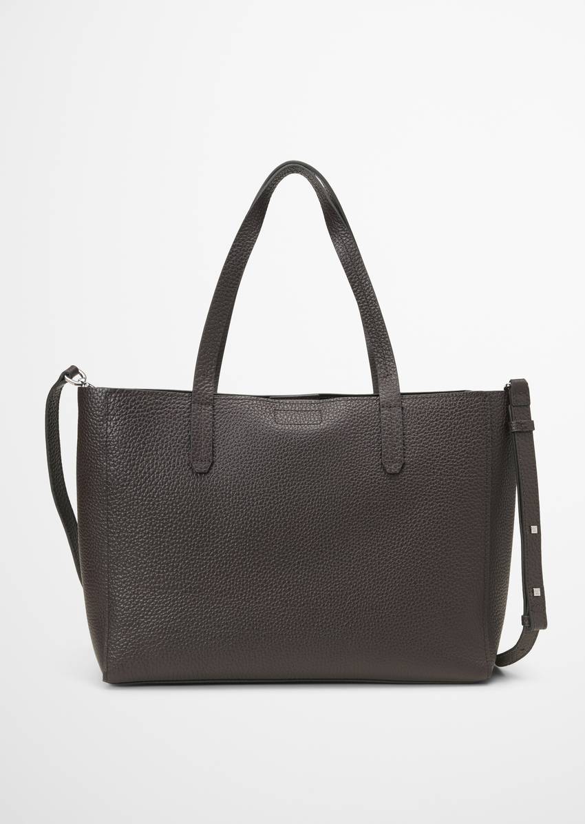 3-in-1 shopper medium made from grained cowhide