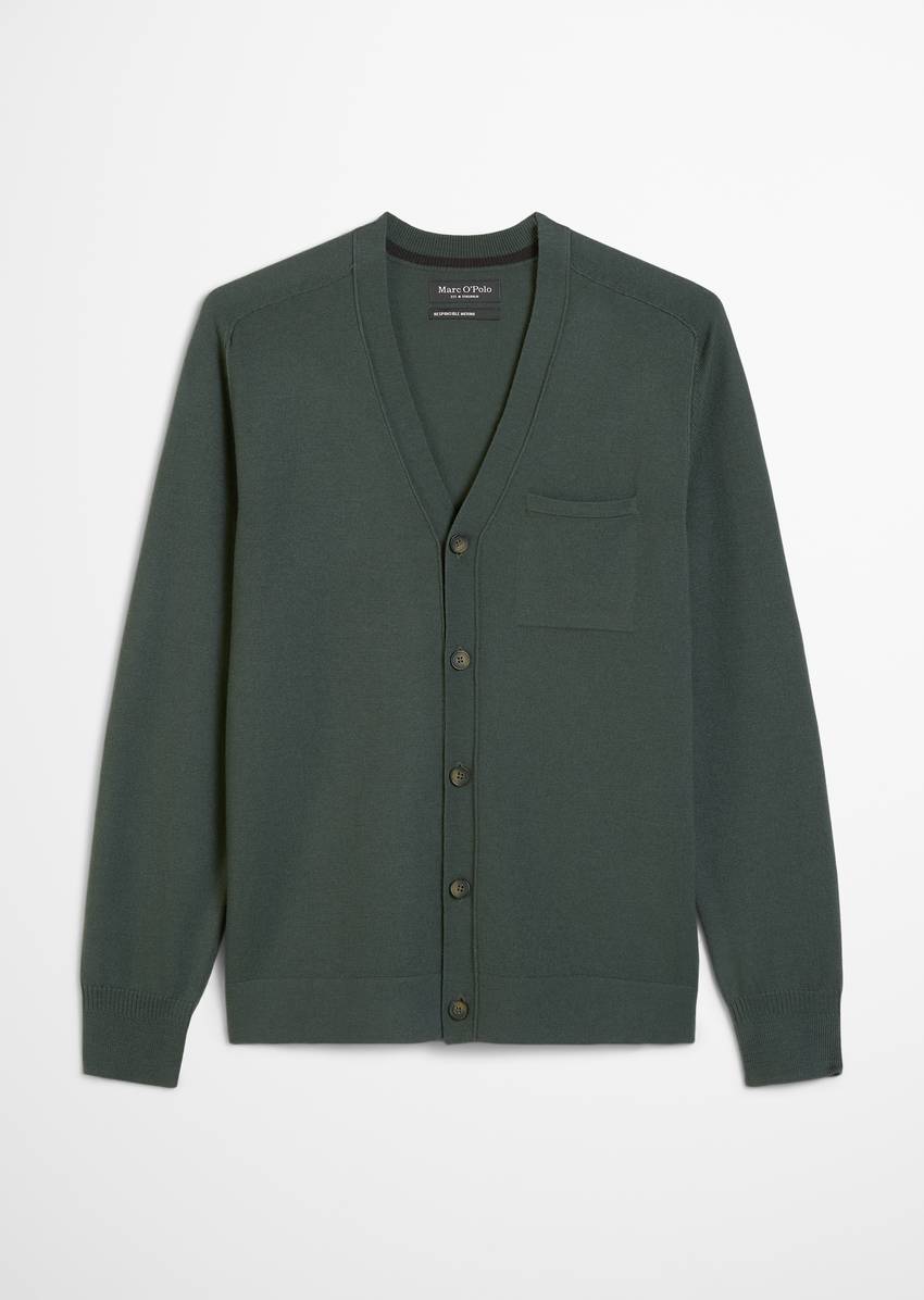 Regular cardigan made from soft merino wool